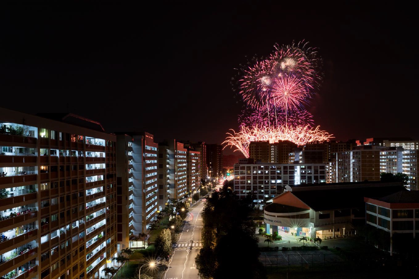 Singapore National Day Parade Heartlands Fireworks