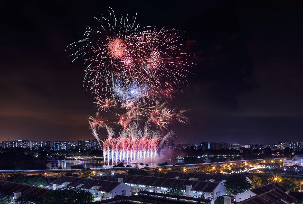 Singapore National Day Parade Heartlands Fireworks